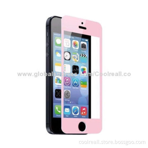 Color Tempered Glass Screen Protector for iPhone 4/4s/5/5s/5c, Anti-crash/Anti-fingerprint